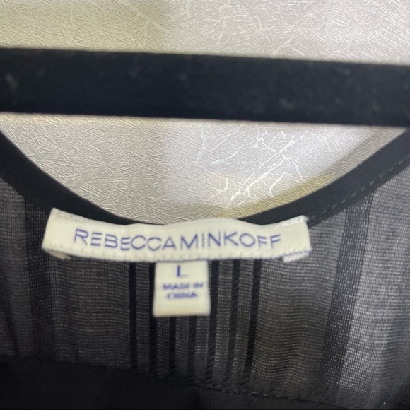 Rebecca Minkoff Flutter Sleeve Shift Dress Black L - Picture 5 of 5